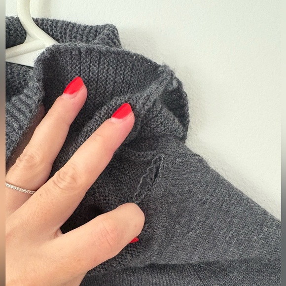 Smartwool Grey Minturn Drape Cowl Neck Merino Wool Taupe Sweater Size Small - Picture 4 of 8